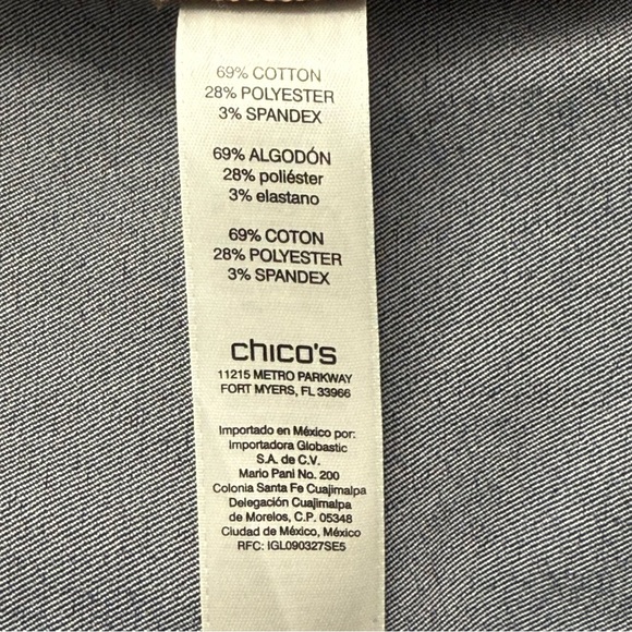 Chico's Sleeveless Concealed Full Front Button Denim Midi Vest Dress Blue Size 1 - Picture 4 of 8